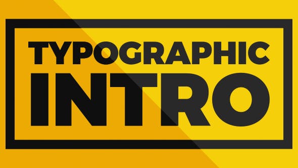 Typographic Intro - Download Videohive 19840625