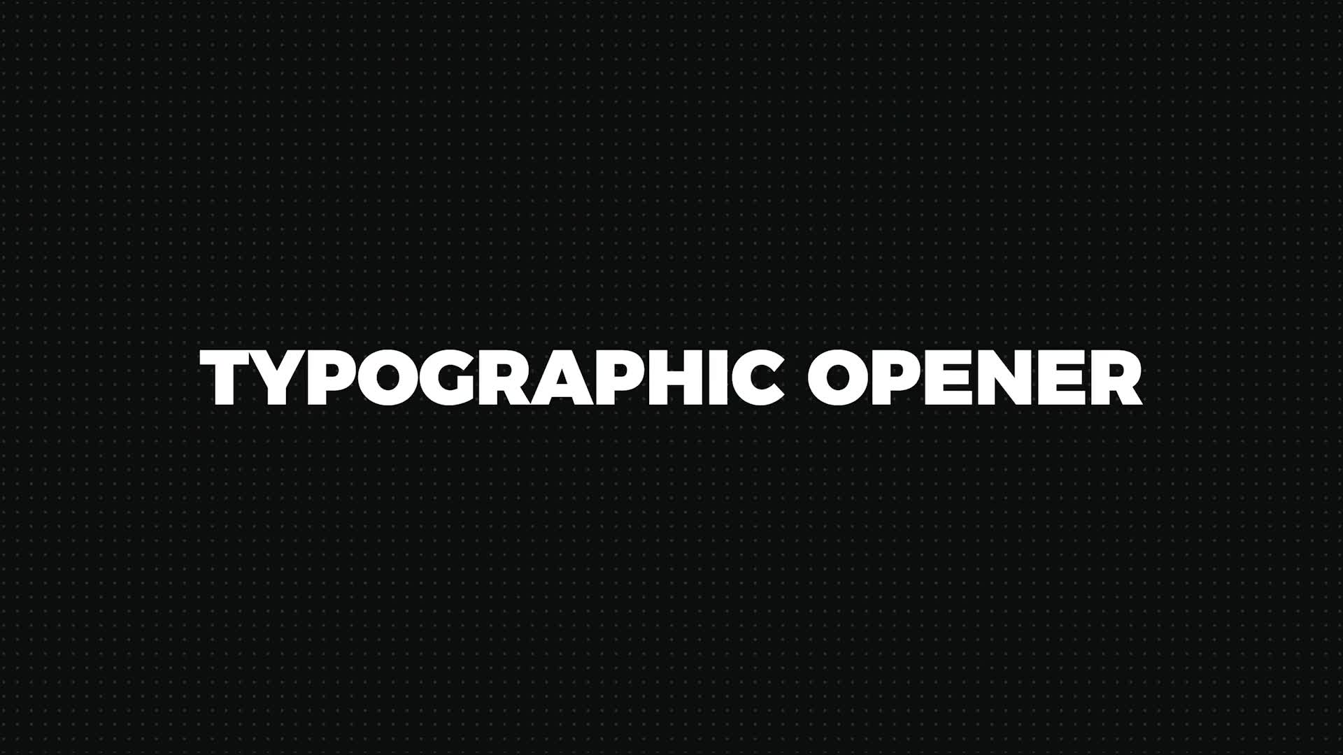 Typographic Opener || Stomp Videohive 19497023 After Effects Image 1