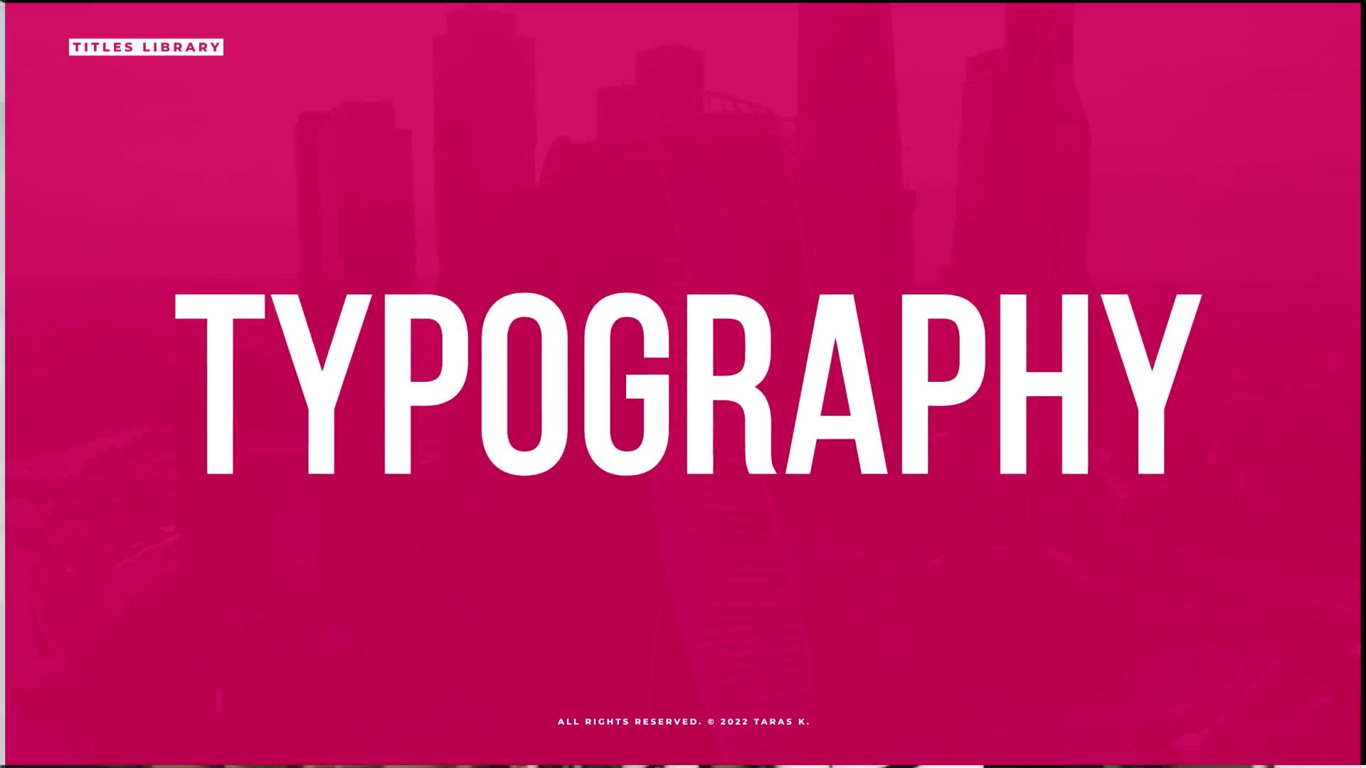 Typography 2.0 | After Effects Videohive 36371482 After Effects Image 1