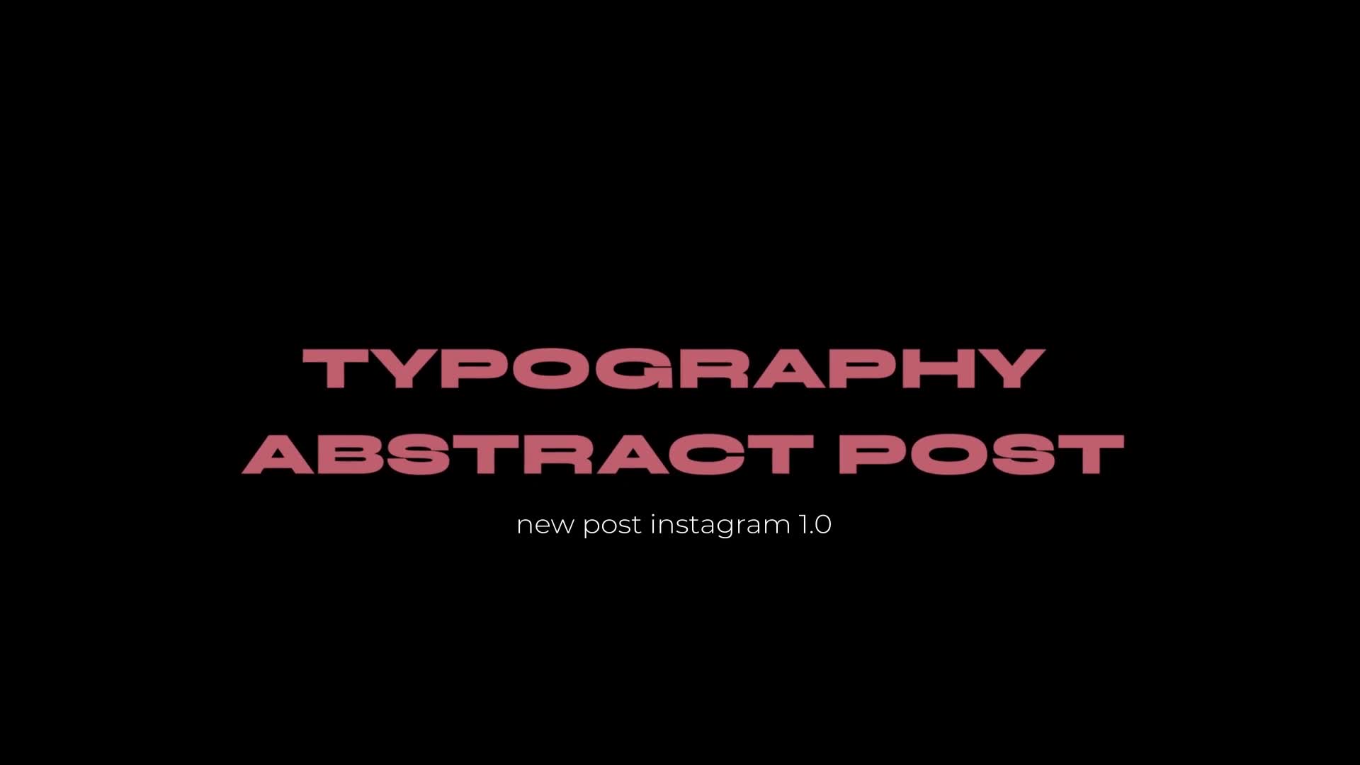 Typography abstract post Videohive 32623477 After Effects Image 1
