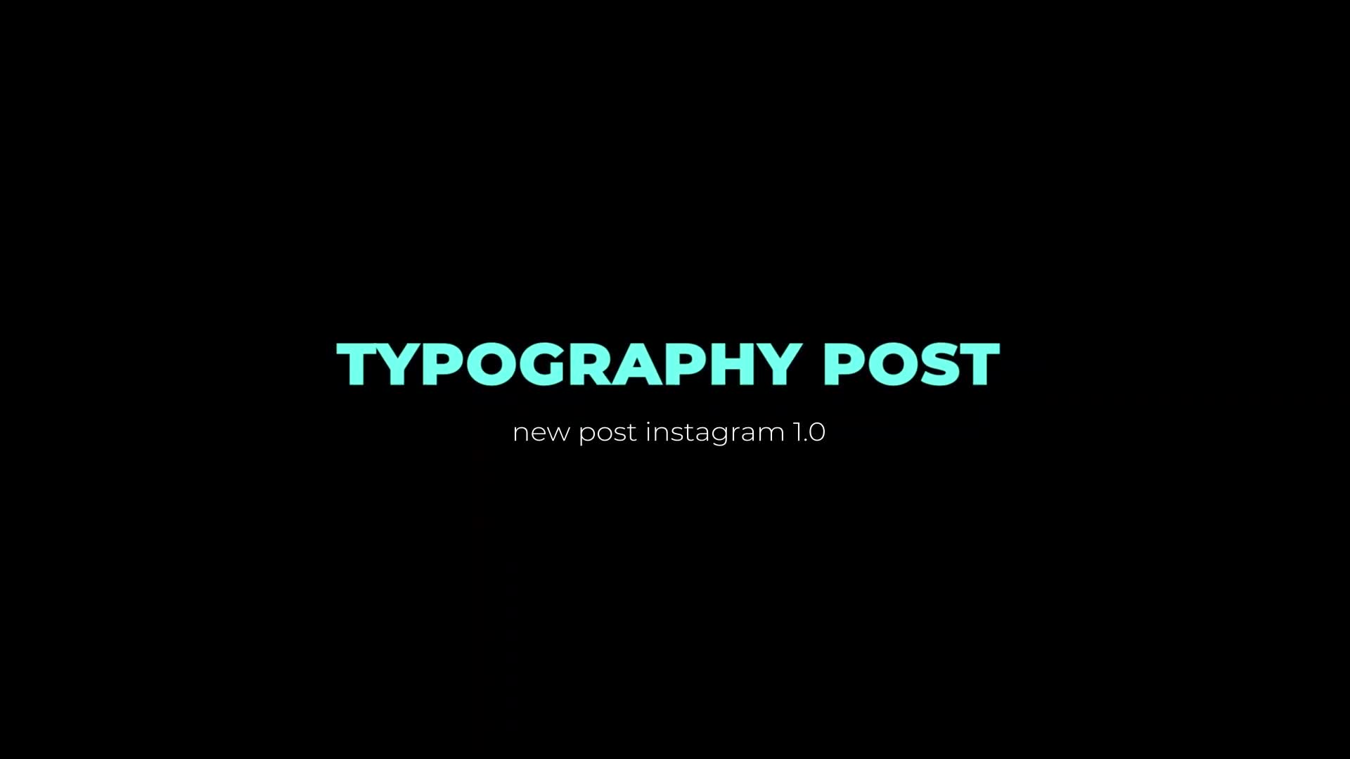 Typography black white post instagram Videohive 31370702 After Effects Image 1