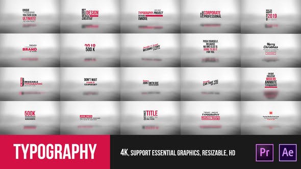 Typography Essential – Mogrt - Download Videohive 23136220