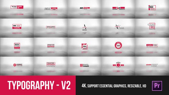 Typography Essential V2 – Mogrt - Download Videohive 23391702