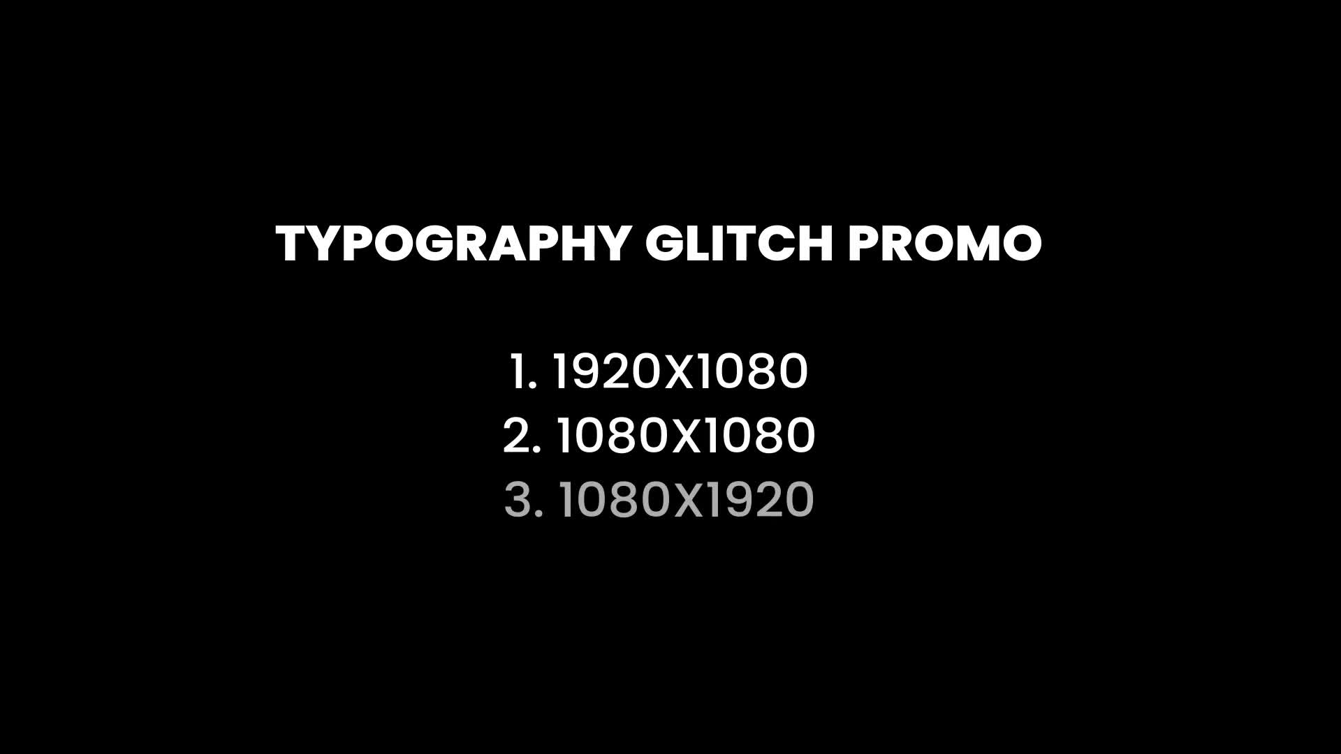 Typography Glitch Promo Videohive 32396262 After Effects Image 1