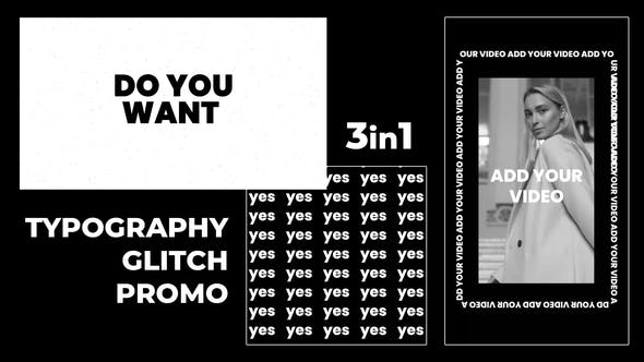 Typography Glitch Promo - Videohive Download 32396262