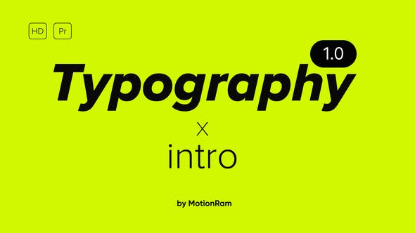 Typography Intro for Premiere Pro | Essential Graphics - Download Videohive 34225429
