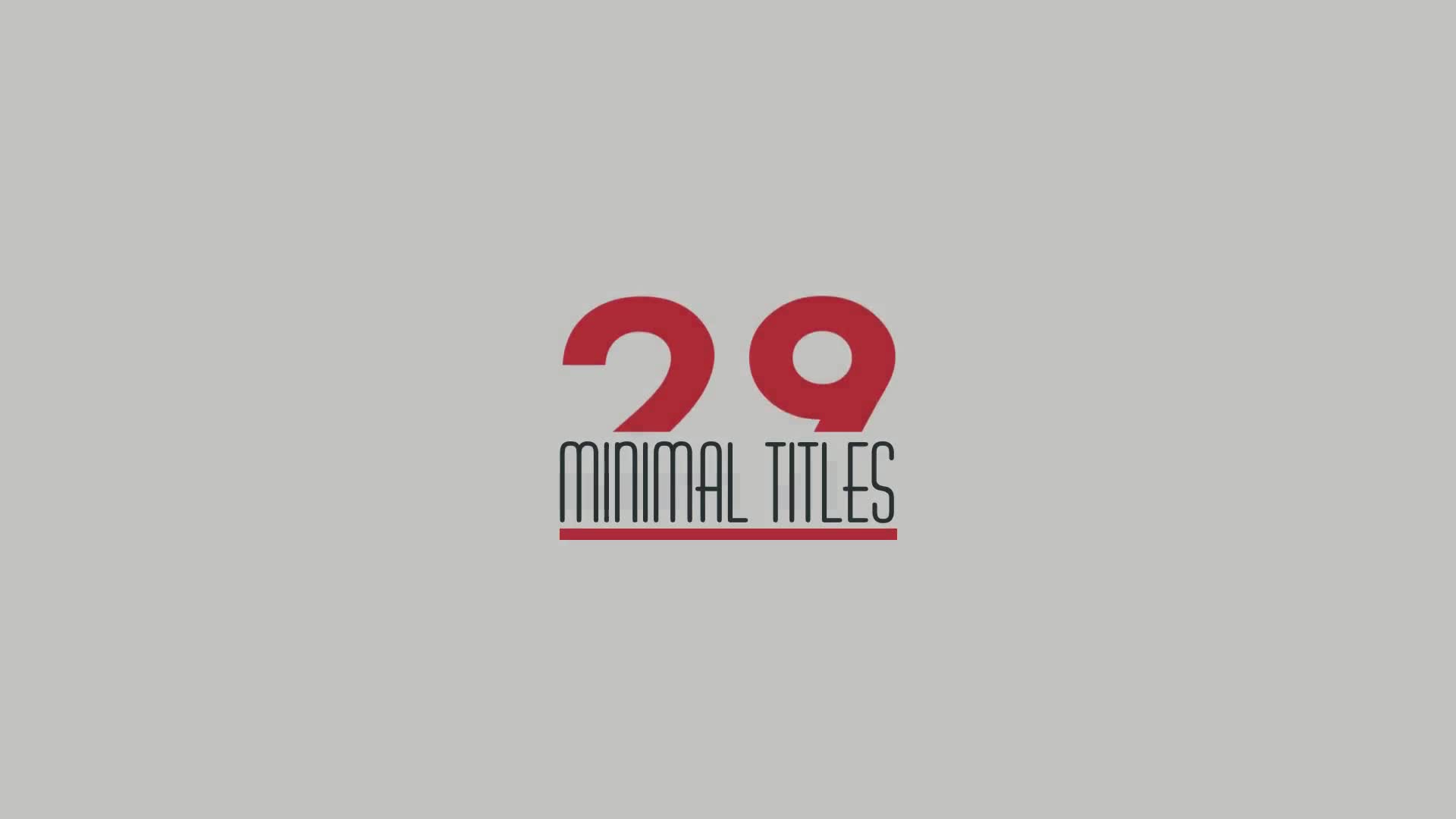 Typography & Minimal Titles - Download Videohive 20034223