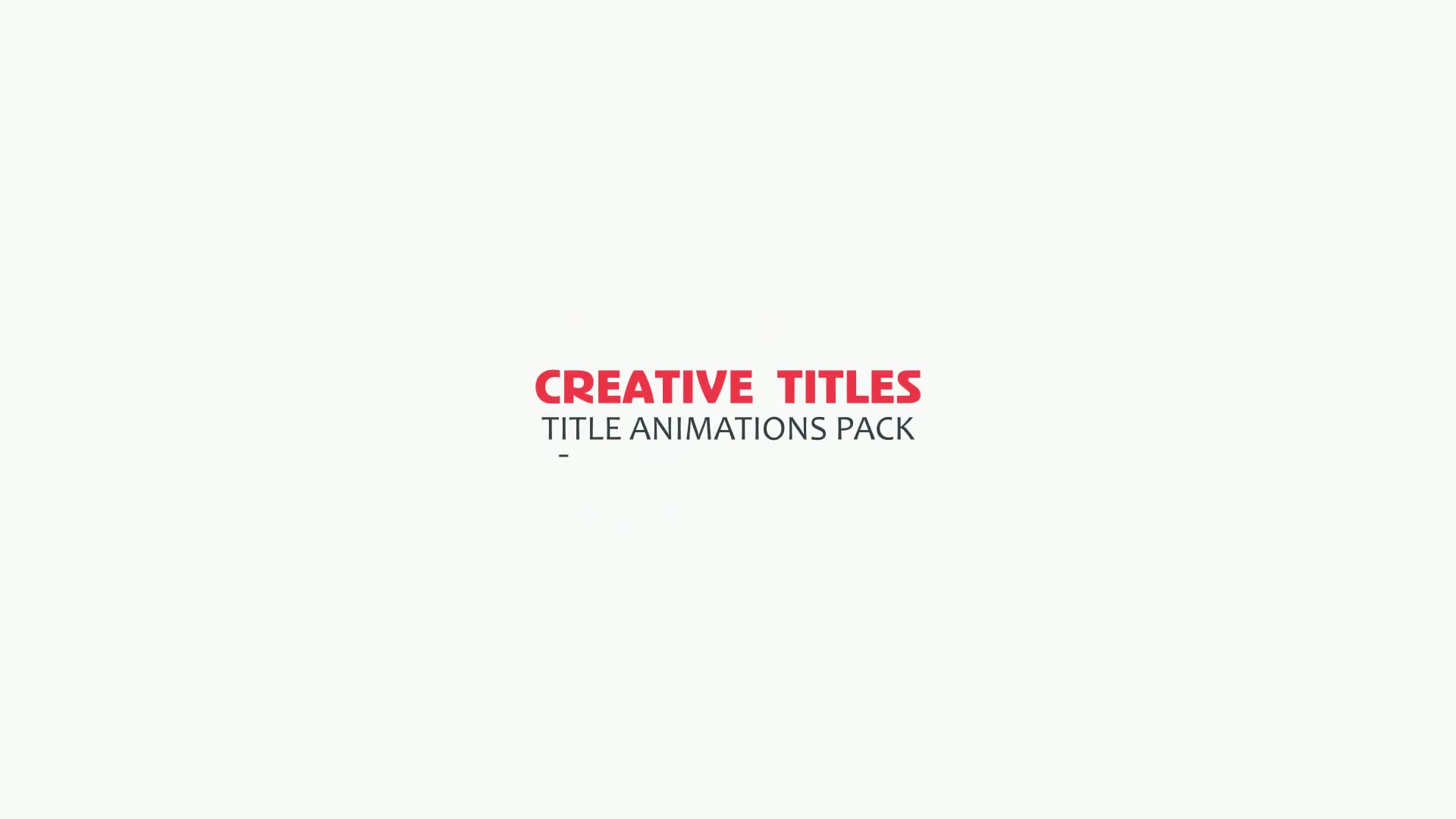 Typography & Minimal Titles - Download Videohive 20034223