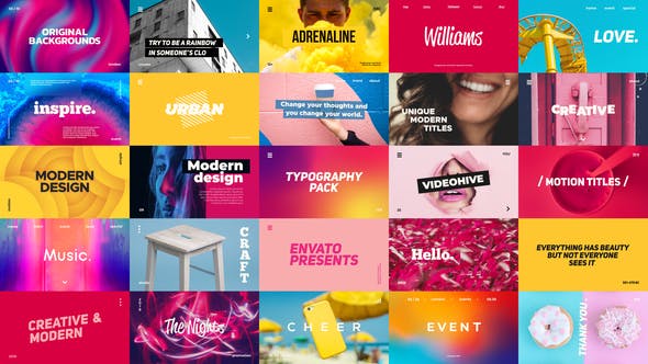 Typography Pack - 23393332 Videohive Download