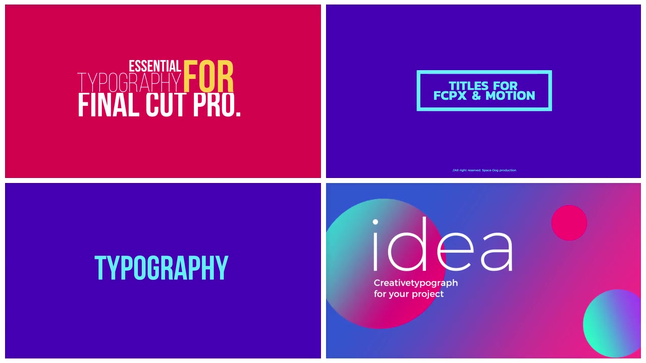 Typography Pack PRO | FCPX and Apple Motion - Download Videohive 21729093