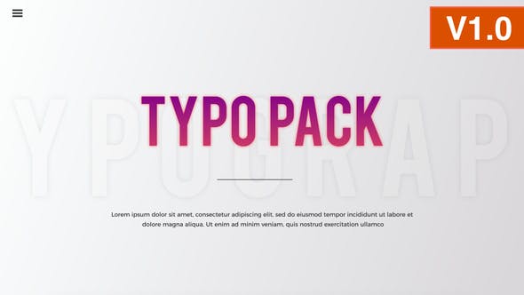 Typography Pack - Videohive Download 22601405