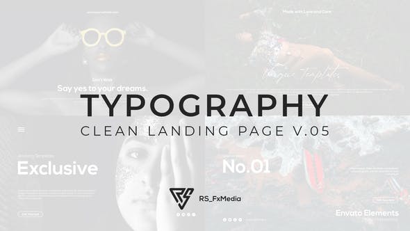 Typography Slide Clean Landing Intro V.05 - 33854842 Download Videohive