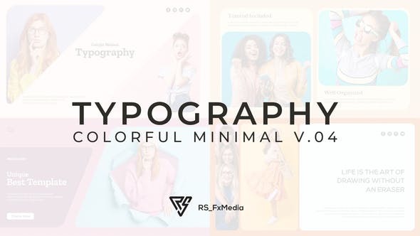 Typography Slide Colorful Minimal V.04 - 33107223 Videohive Download
