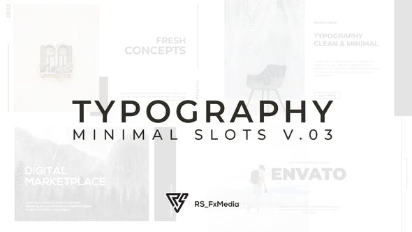 Typography Slide Minimal Slots V.03 - 33036529 Download Videohive