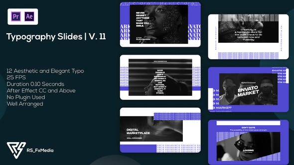 Typography Slides Eco Kinetic V.11 MOGRT - 34945035 Download Videohive