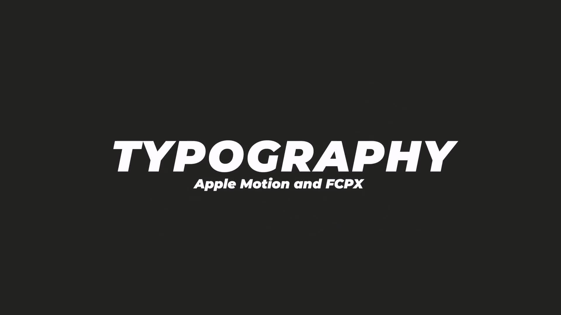 Typography Slides | FCPX Videohive 35033659 Apple Motion Image 2