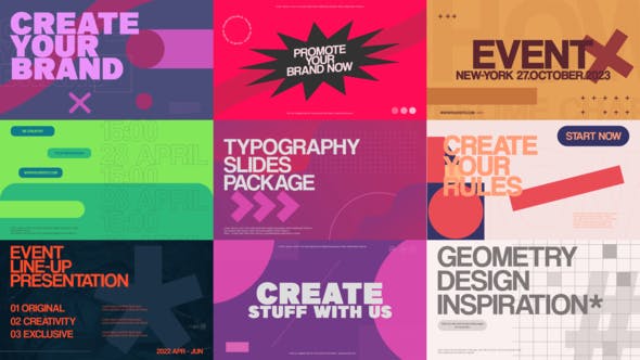 Typography Slides Pack - 37122117 Download Videohive