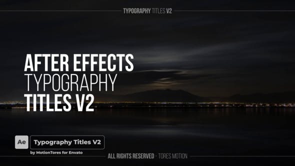 Typography Text Titles V2 \ After Effects - Videohive Download 34463577