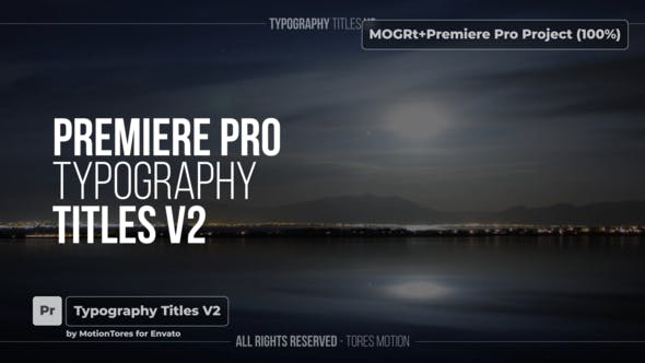 Typography Text Titles V2 \ Premiere Pro - 34487154 Download Videohive