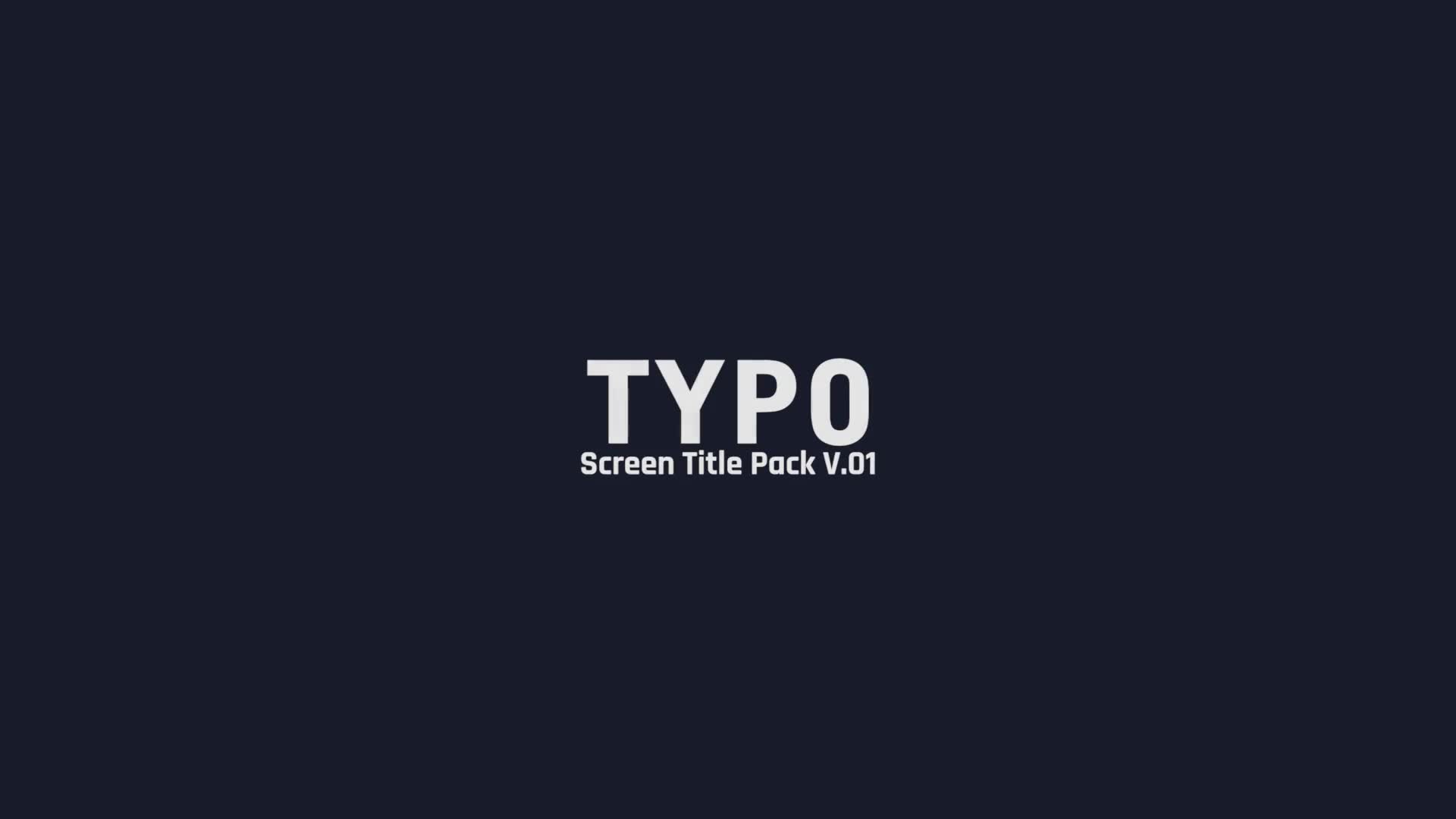 Typography Title Animation v1 Videohive 23154799 After Effects Image 1