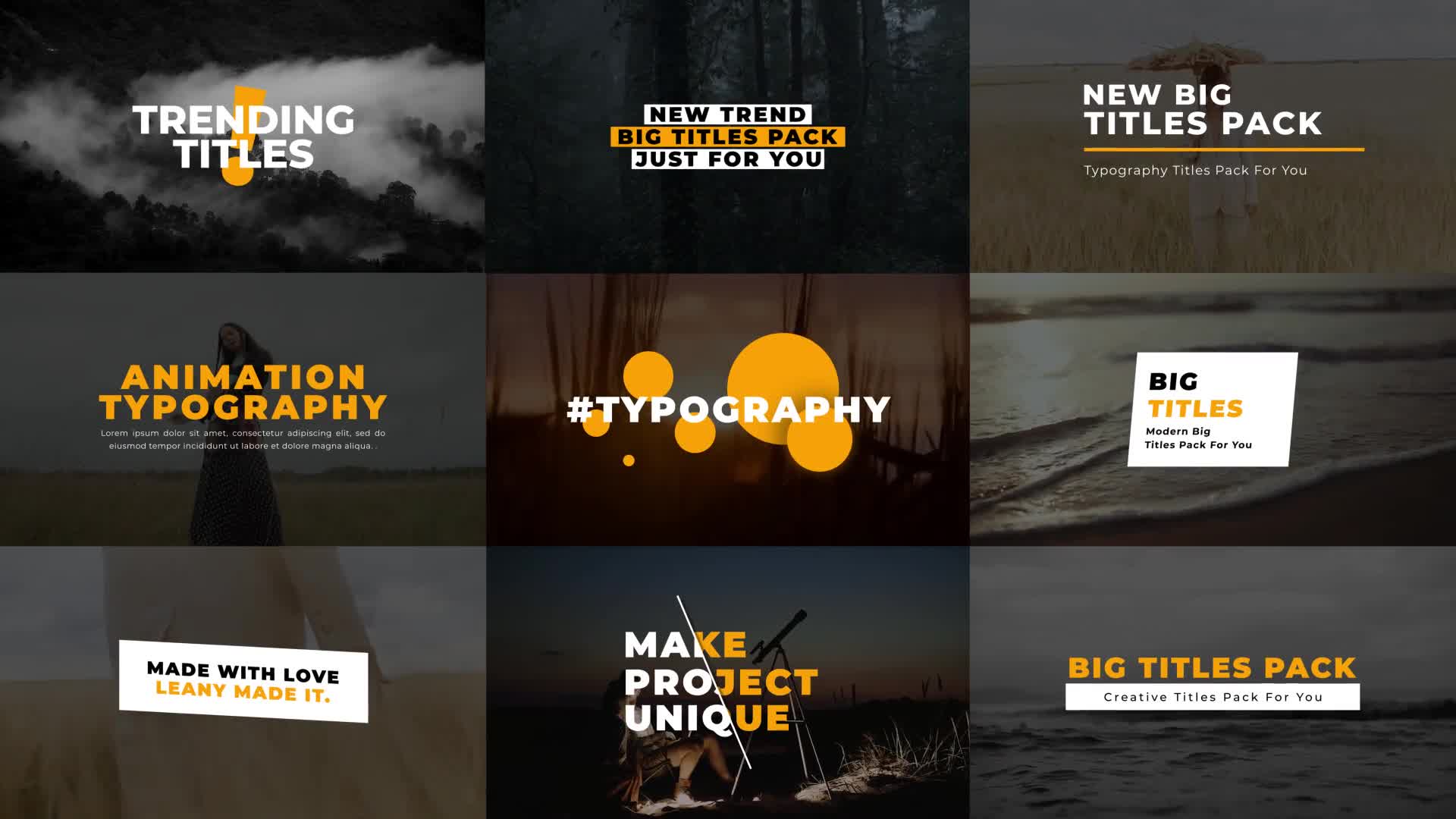 Typography Titles 2.0 | AE Videohive 36821016 After Effects Image 1