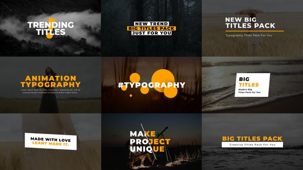 Typography Titles 2.0 | AE - Videohive Download 36821016
