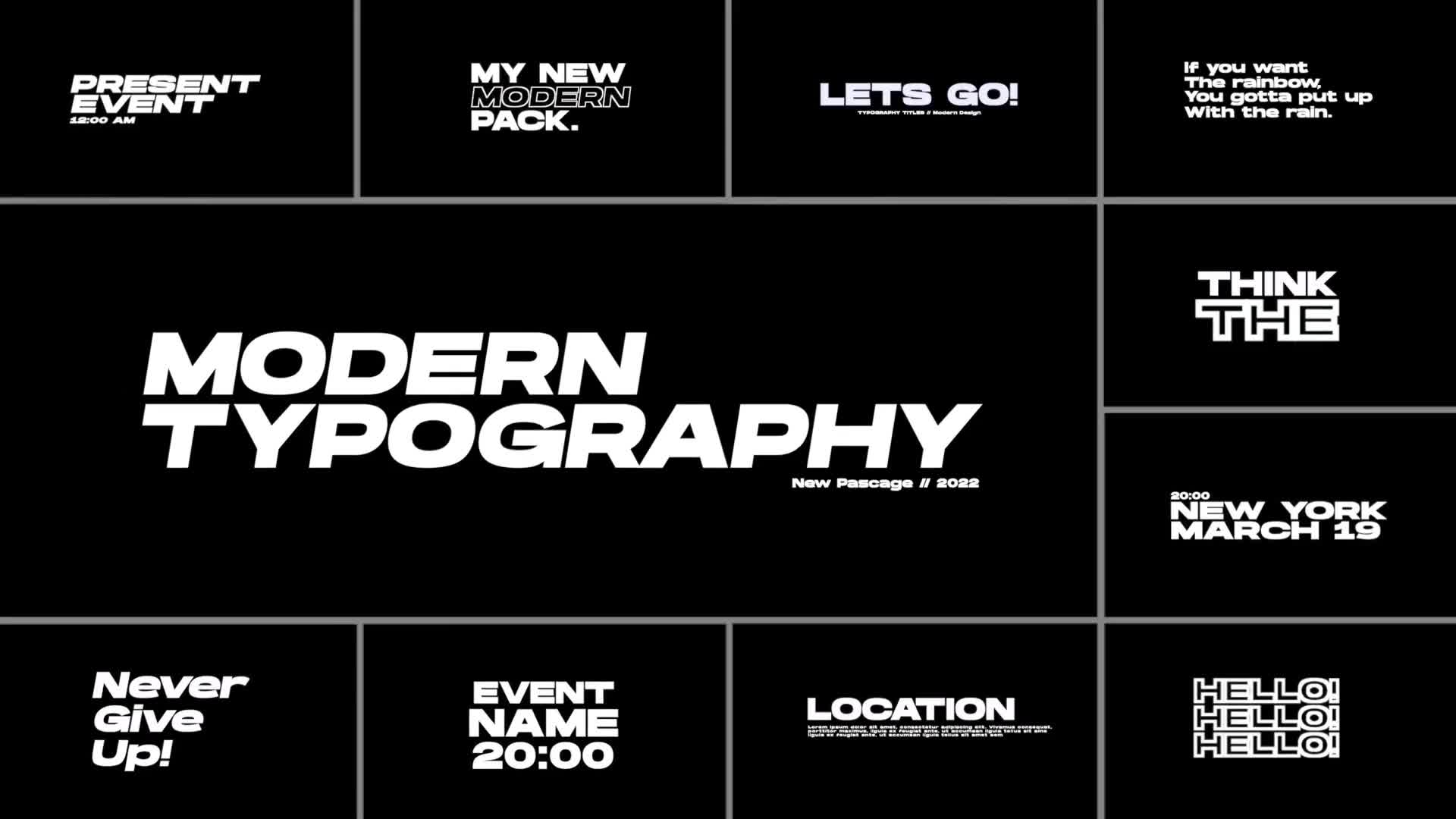 Typography Titles 2.0 | FCPX Videohive 37444854 Apple Motion Image 1