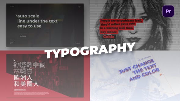 Typography Titles \ MOGRt - 34612625 Videohive Download