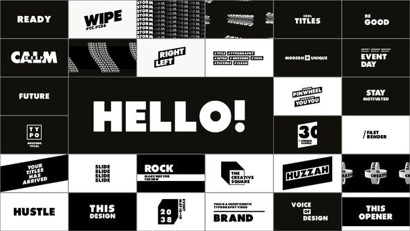 Typography & Titles - Videohive 28995500 Download