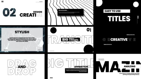 Typography titles with transitions / MOGRT - Videohive 40058890 Download