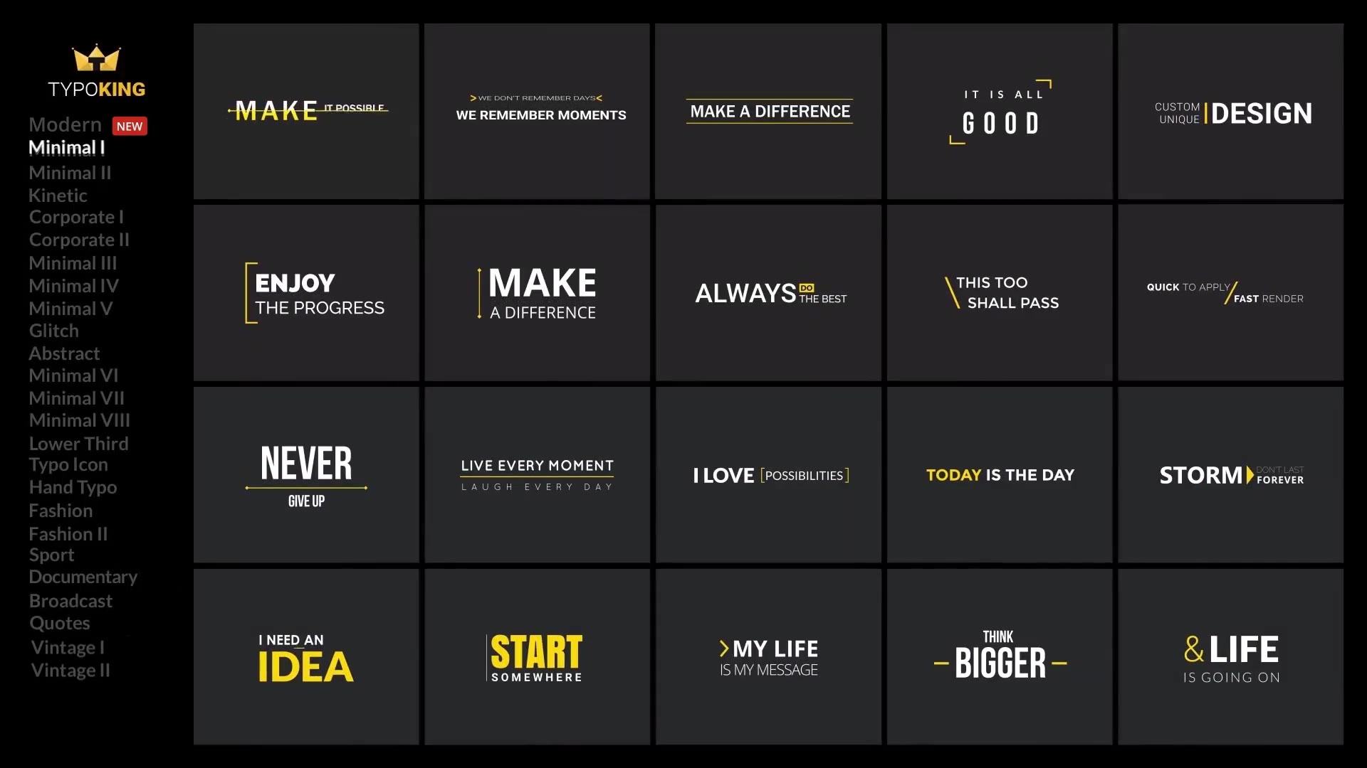 TypoKing | Animated Titles & Kinetic Typography Text for Premiere Pro - Download Videohive 21822683