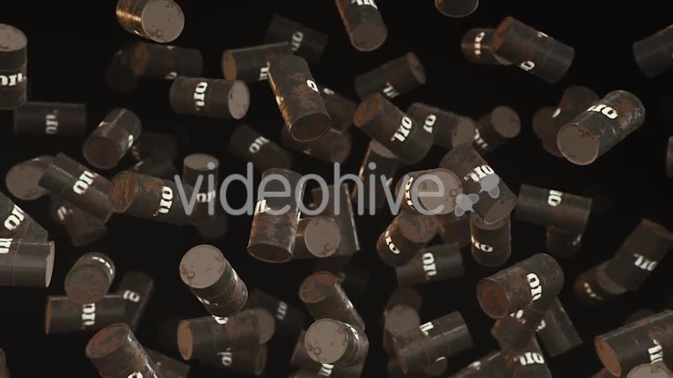Ugly Floating Oil Barrels Against a Dark Background - Download Videohive 20290575