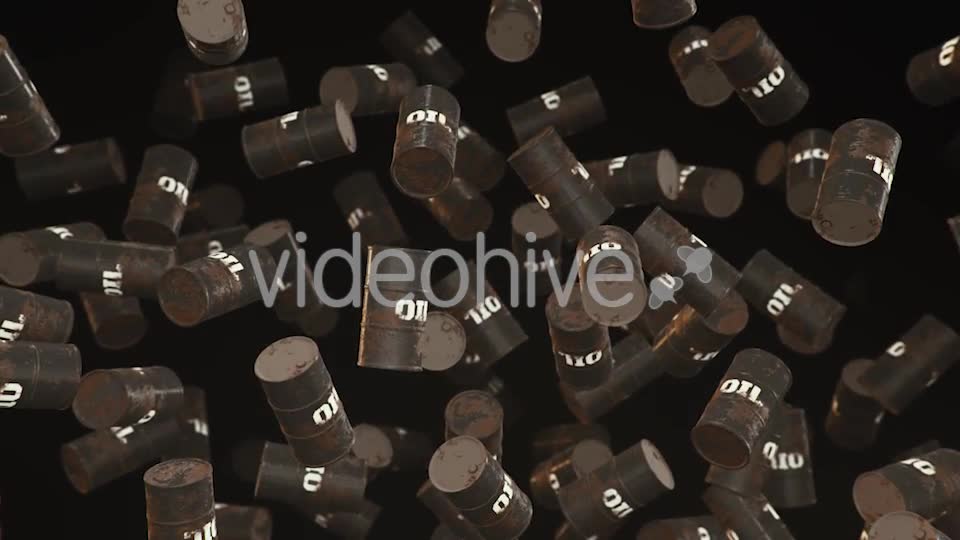 Ugly Floating Oil Barrels Against a Dark Background - Download Videohive 20290575