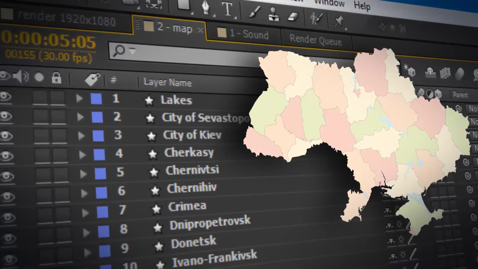 Ukraine Map Ukraine UKR Map Kit Videohive 24196490 After Effects Image 2