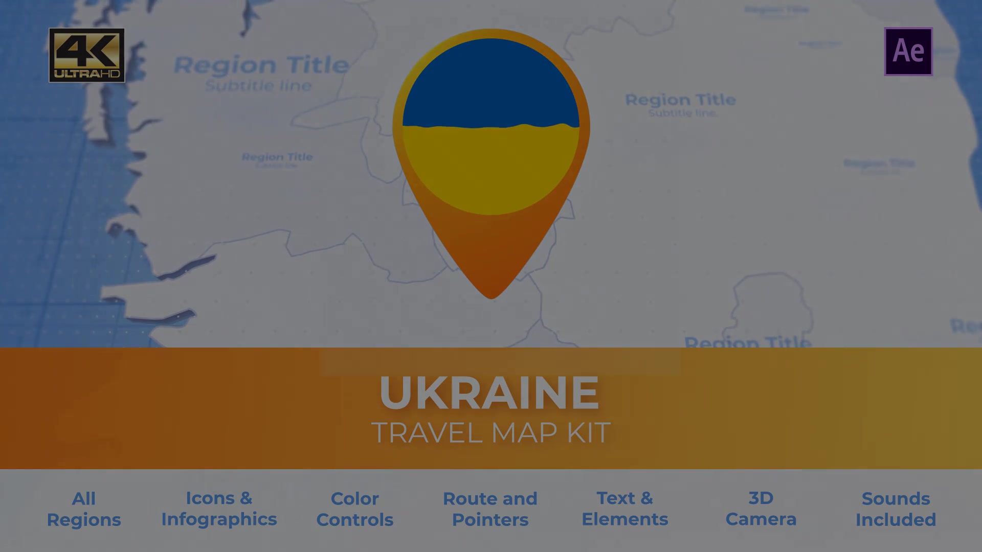 Ukraine Map Ukrainian Travel Map Videohive 29974197 After Effects Image 13