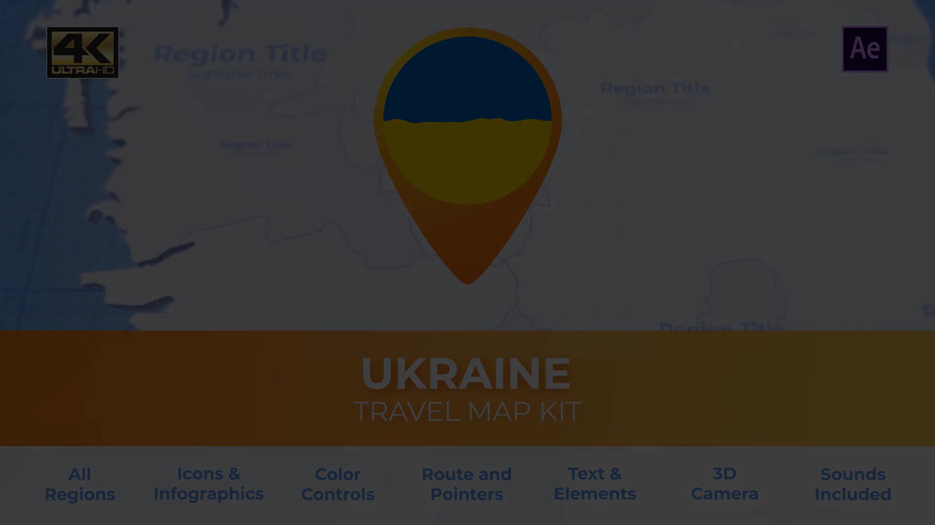 Ukraine Map Ukrainian Travel Map Videohive 29974197 After Effects Image 6