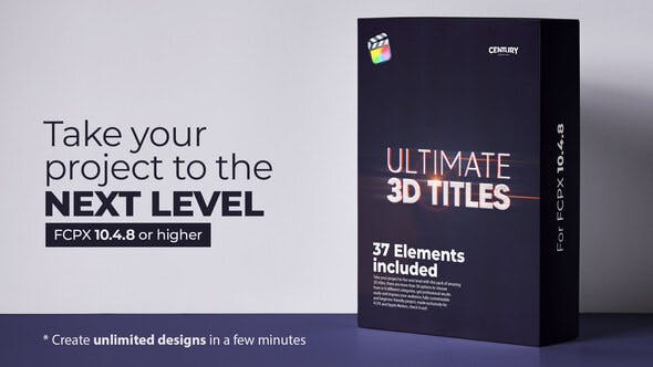Ultimate 3D Titles for FCPX - 31272557 Download Videohive