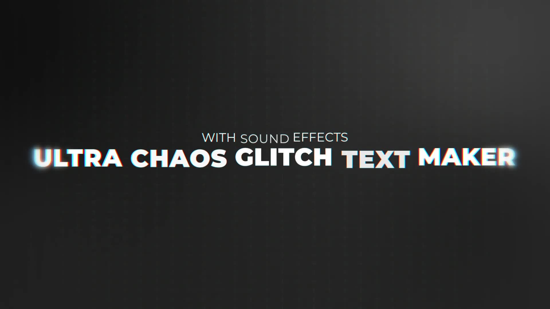 Ultra Chaos Glitch Text Maker | After Effects Videohive 31625782 After Effects Image 2