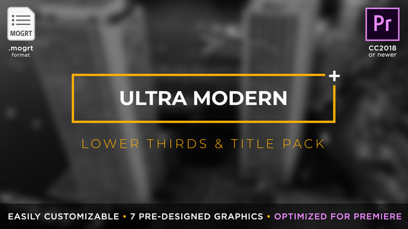 Ultra Modern Titles & Lower Thirds | MOGRT for Premiere Pro - Download Videohive 21879654