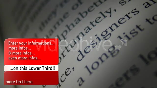 Unfolding Lower third INFO BARS Videohive 127813 Motion Graphics Image 3