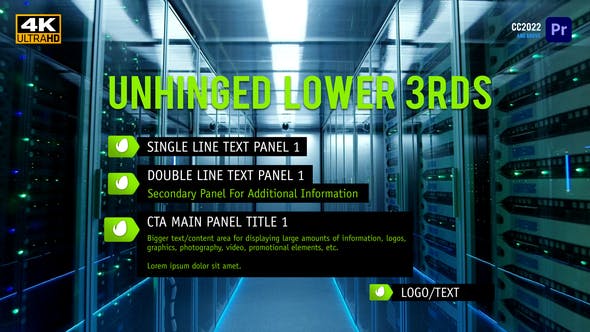 Unhinged Lower Thirds | MOGRT for Premiere Pro - Download 35125843 Videohive