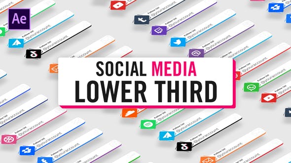 Unicolor Social Media Lower Thirds - Videohive Download 30619256