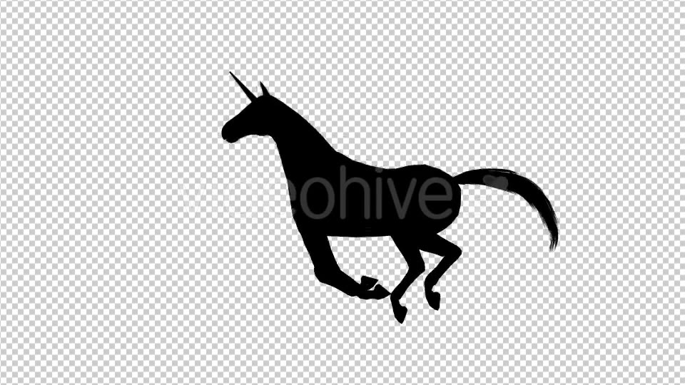 Unicorn Silhouette Galloping - Download Videohive 19296279