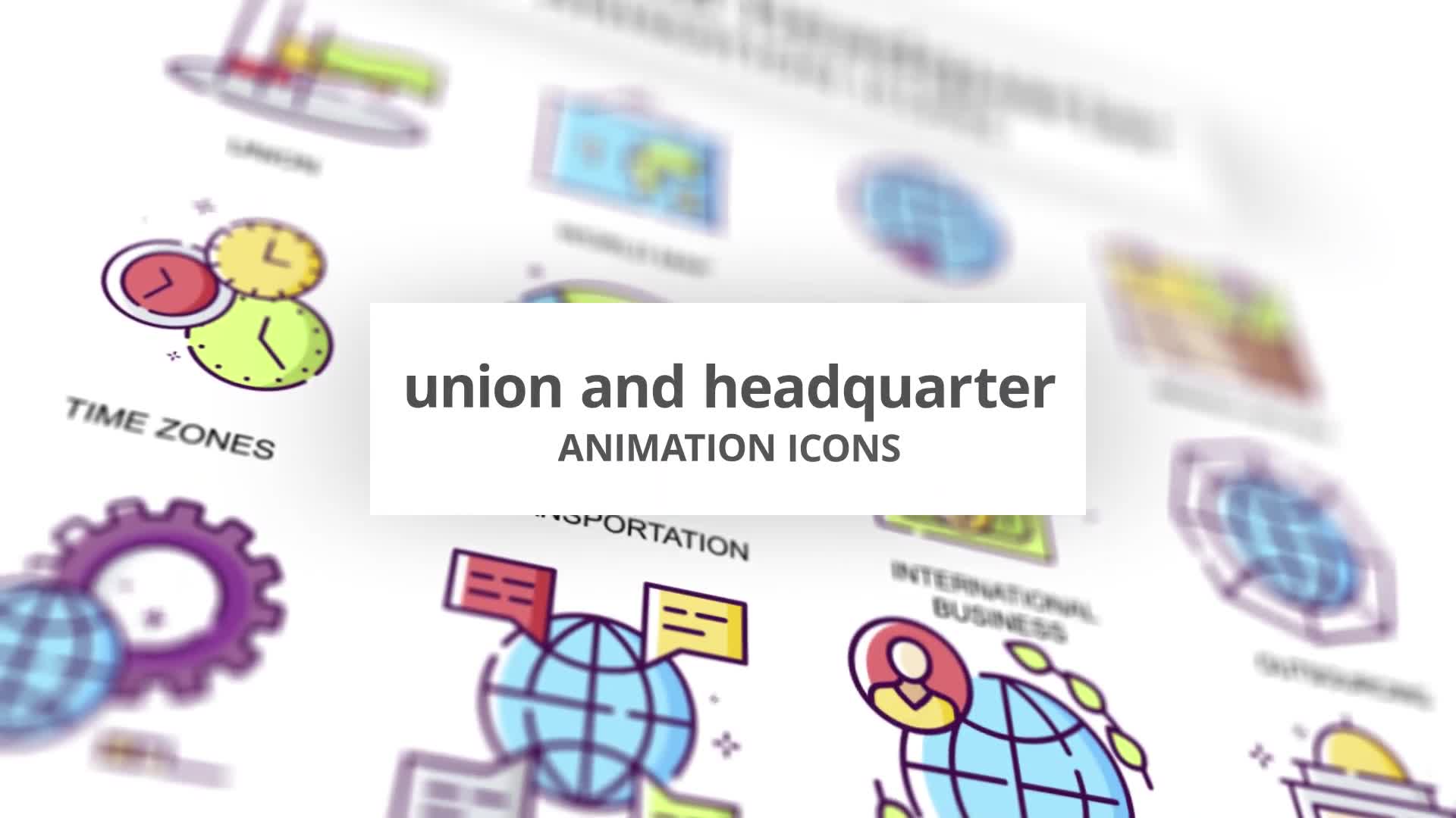 Union & Headquarter Animation Icons Videohive 30885430 After Effects Image 1