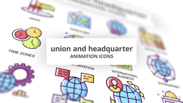 Union & Headquarter Animation Icons - Download Videohive 30885430
