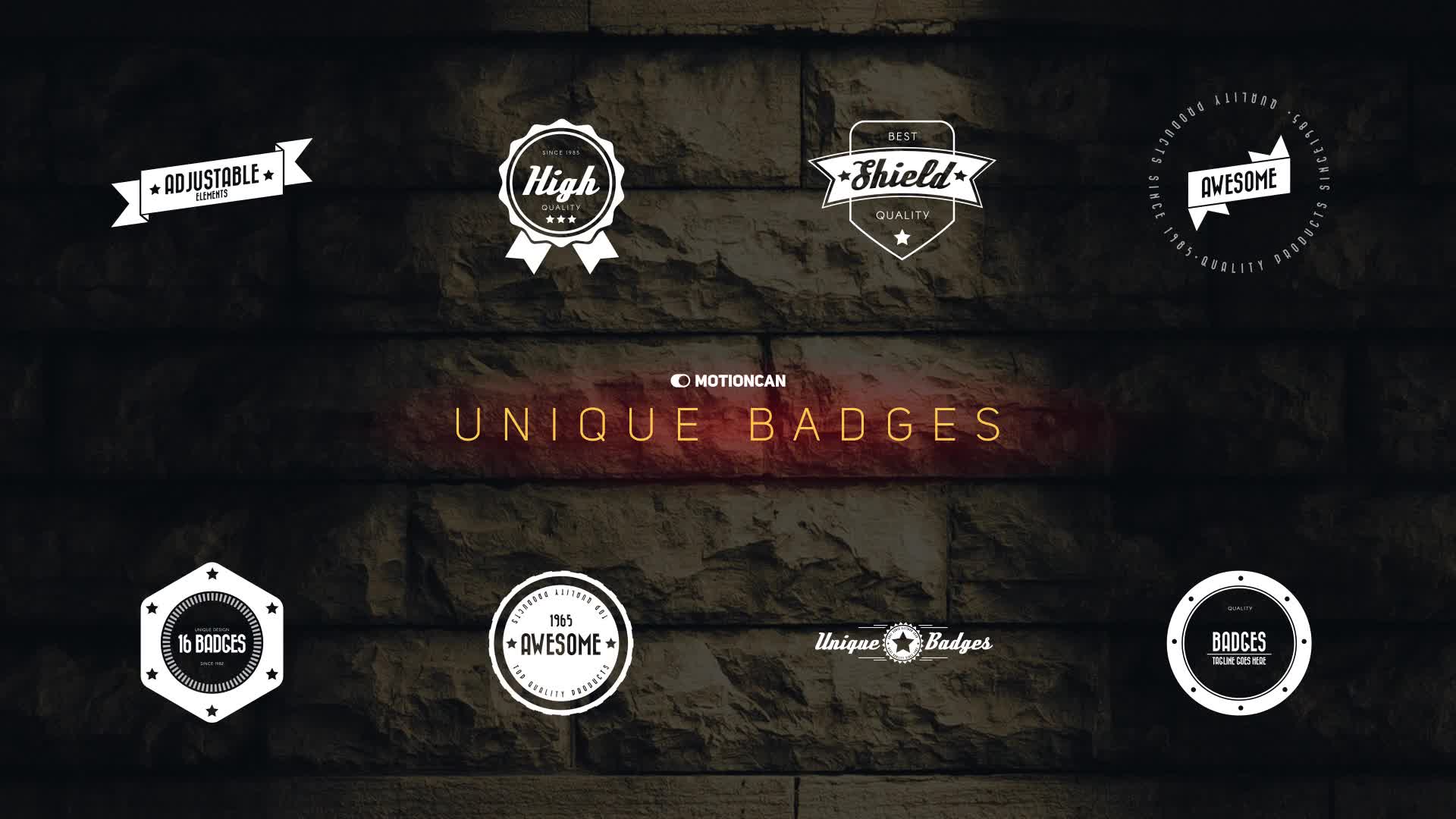 Unique Badges - Download Videohive 17142042