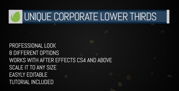 Unique Corporate Lower Third - Videohive Download 13124536