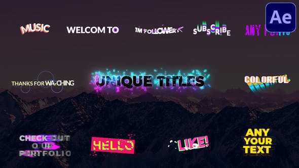 Unique Titles | After Effects - Download 30643868 Videohive