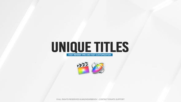 Unique Titles for FCPX - Download Videohive 32039501