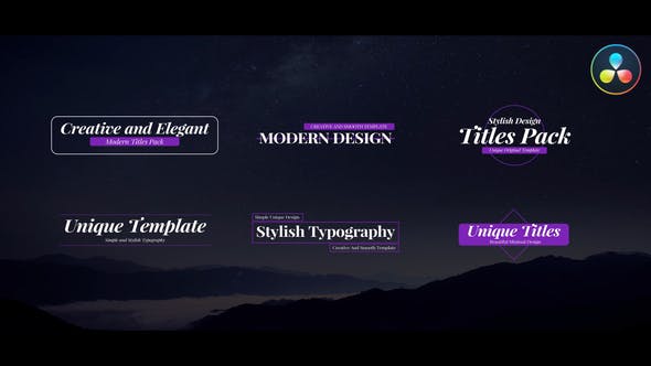 Unique Titles Pack - Videohive 29732613 Download